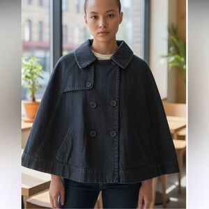 BCBG MaxAzria 90’s vintage denim cape Jacket